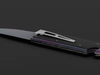 Rainbow Pocket Knife Free low-poly 3D model