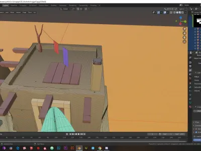 Low-poly egypt installation Low-poly 3D model