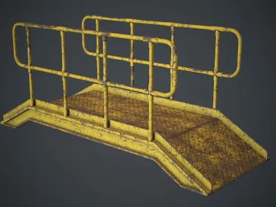 Industrial Metal Platform 1 PBR Game Ready Low-poly 3D model