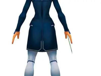 Woman Scientist Low-poly 3D model