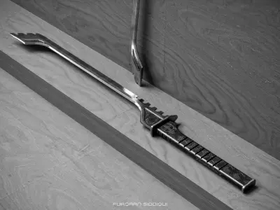 Katana V2 Sword PBR Low-poly 3D model