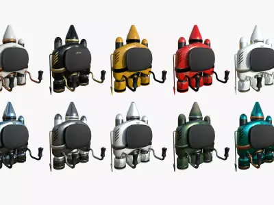 10 Jetpacks D Collection - SciFi Character Design 
