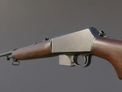 Winchester Model 1907 Low-poly 3D model
