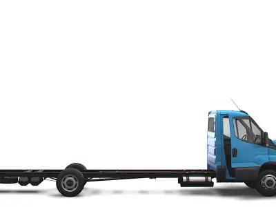 Iveco Daily Single Cab HQ Interior L7 Chassis 2023 3D model