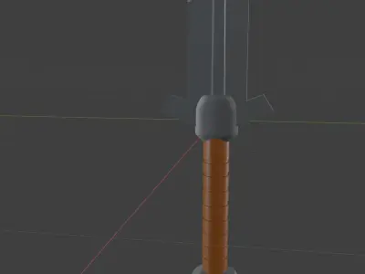 low-poly sword Low-poly 3D model