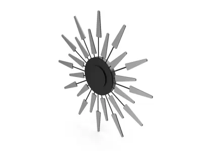 Satellite Wall Clock Free 3D model