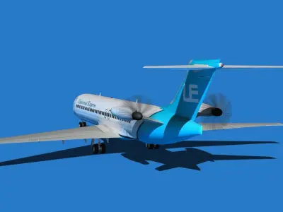 Boeing 7X7-1 Jet Fan V107 3D model