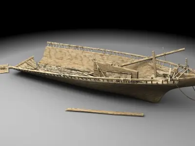 Wooden shipwreck 2 3D model