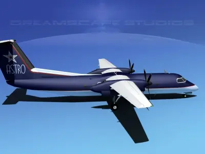 DeHavilland DHC-8-Q300 Astro Charter 3D model