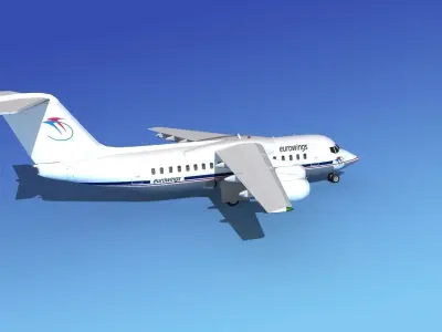 BAe 146-200 Eurowings 3D model