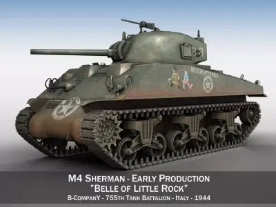 M4 Sherman - Belle of little Rock 3D model