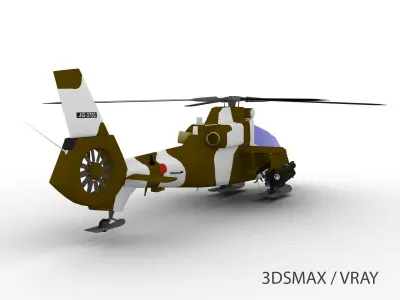 OH-1 KAWASAKI Low-poly 3D model