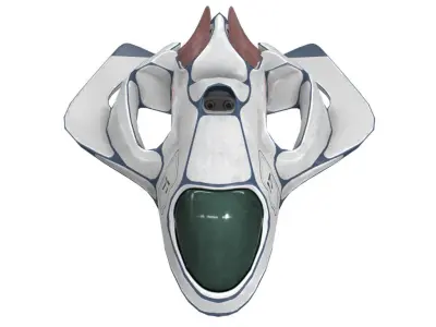 Sci-fi Aircraft Low-poly 3D model