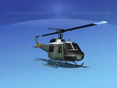 Bell UH-1B Iroquois China 3D model