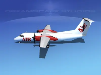 Dehaviland DHC-8 100 Air One 3D model