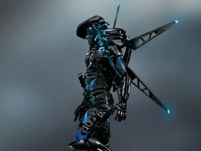 Sci Fi Paratrooper Low-poly 3D model