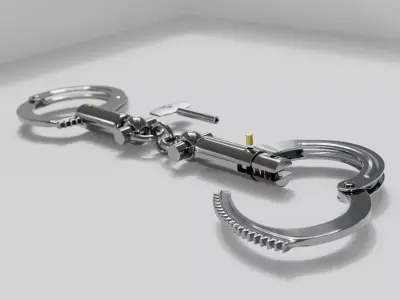 Chinese Police Handcuffs 3D model