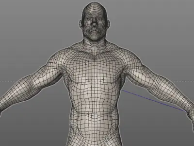 Man and Woman Low-poly 3D model