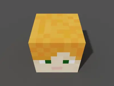 MineCraft Alex head model Low-poly 3D model