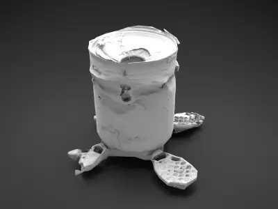 Destroyed OTR-21 SS-21 Scarab Tochka-U Photoscan Game Ready Low-poly 3D model