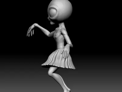 Alien Statue - 0250 3D print model