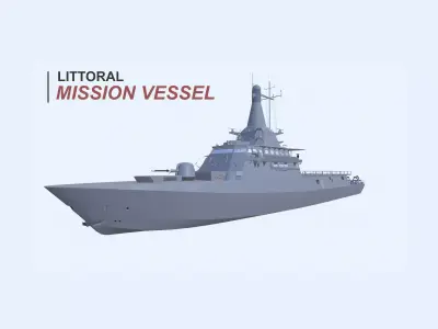 Littoral Mission Vessel Low-poly 3D model