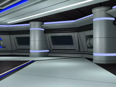 Futuristic Sci Fi Room 3D model