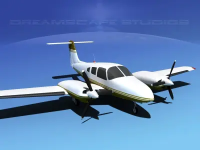 Piper PA-44-180T Turbo Seminole V09 3D model