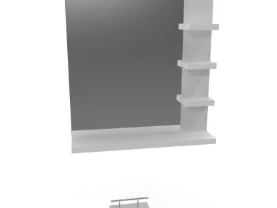 Barber working place C Free 3D model