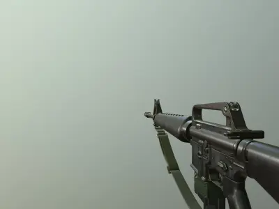 M16A1 rifle Low-poly 3D model