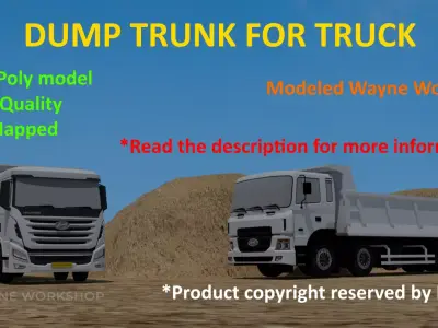 Dump Trunk for Trucks Low-poly 3D model