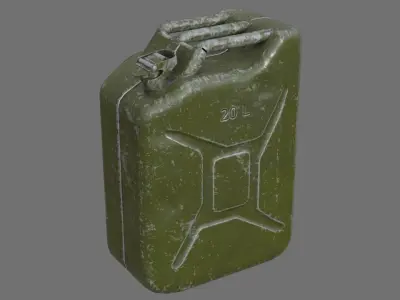 Fuel Can 3B Low-poly 3D model