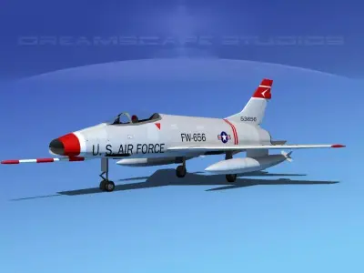 North American F-100D Super Sabre V05 USAF 3D model