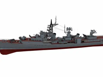Kanin-class destroyer Low-poly 3D model