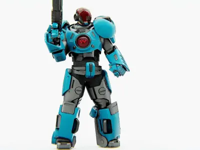 CYBER COP X-3000   RIGGED 3D model