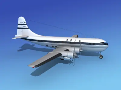 Boeing 377 BOAC 2 3D model