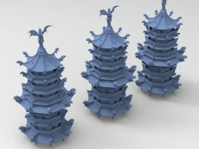 Dragon master Tower 3D model