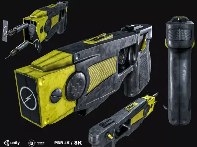 Taser Gun Low-poly 3D model
