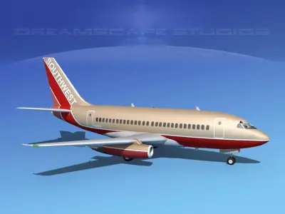 Boeing 737-100 Southwest 3D model