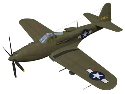 Bell P-63C Kingcobra 3D model