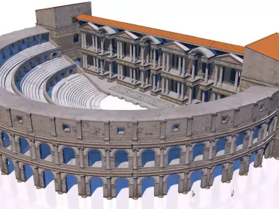 classical roman theater 3D model