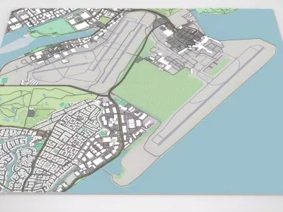 Oakland International Airport California United States 3D model