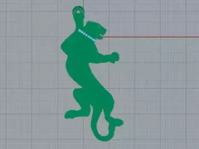 Pendente Pantera Free 3D model