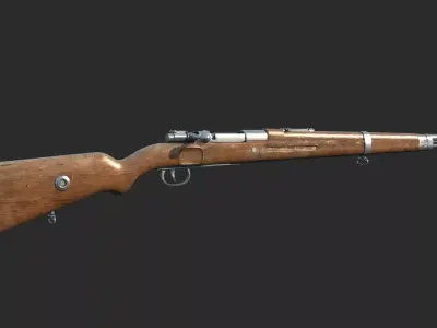 Modern weapons old-style rifles 3D model