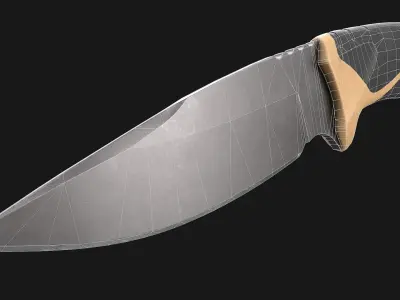 Knife Low-Poly Game-Ready PBR Low-poly 3D model