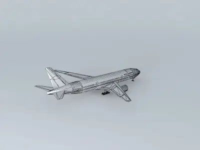 Royal Airways Boeing 777-300 with interior Free 3D model