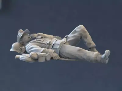 German soldier 3D print model