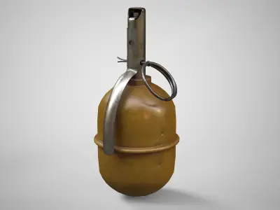 RGD5 Hand Grenade AAA Game Ready Low-poly 3D model
