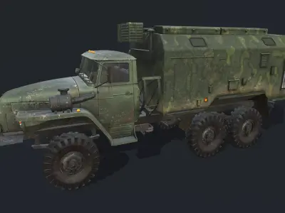 URAL 4320 Low-poly 3D model