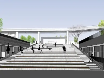 SU model of Vanke Cloud City office and commercial building 3D model